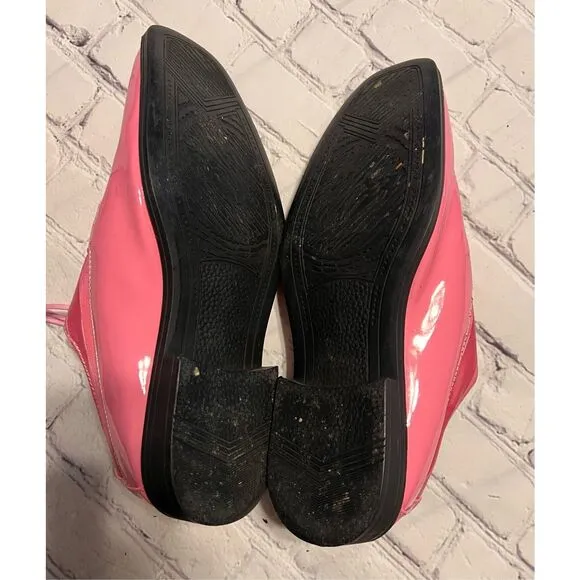 Viotti Men's 9.5 Pink Patent Leather Tuxedo Dress Shoe Formal Wear Prom Club
