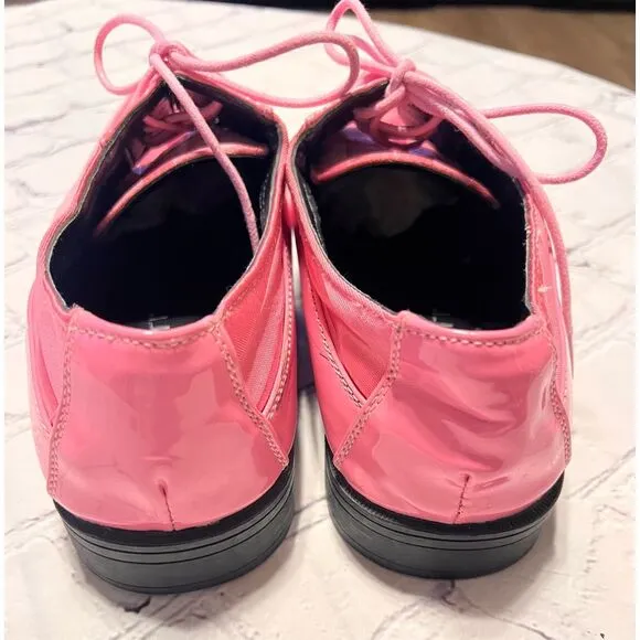 Viotti Men's 9.5 Pink Patent Leather Tuxedo Dress Shoe Formal Wear Prom Club