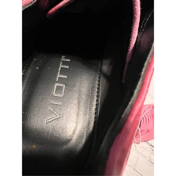 Viotti Men's 9.5 Pink Patent Leather Tuxedo Dress Shoe Formal Wear Prom Club