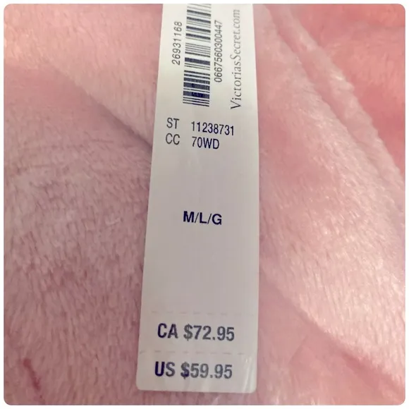 VS Passion Pink Robe &amp; Slippers NEW WITH TAGS