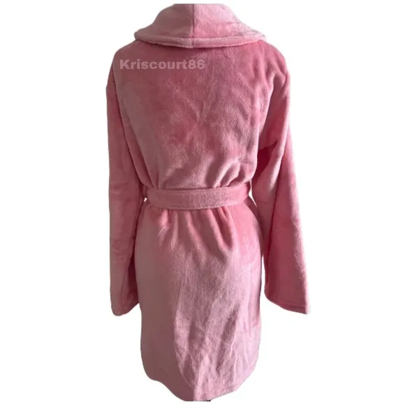 VS Passion Pink Robe &amp; Slippers NEW WITH TAGS
