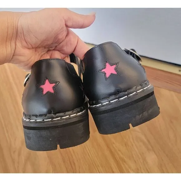 Vtg Demonia Star Mary Janes Shoes 11