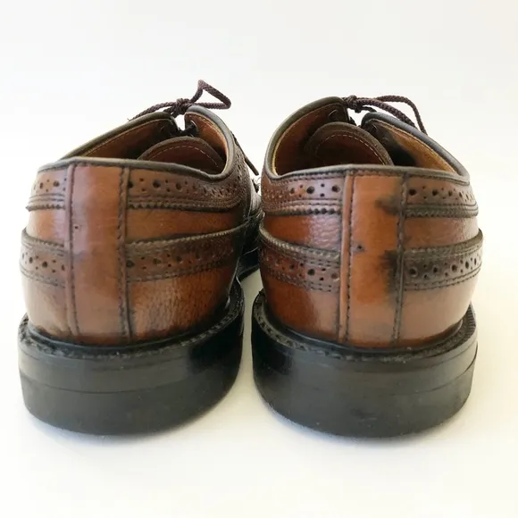 VTG Dexter Mens Wingtip Dress Shoes 9.5D Brown USA