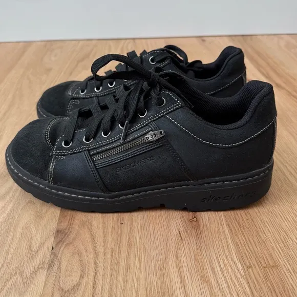 VTG Skechers Platform Chunky Lug Sole Suede Shoes Womens Grunge 90s Y2K SIZE 10