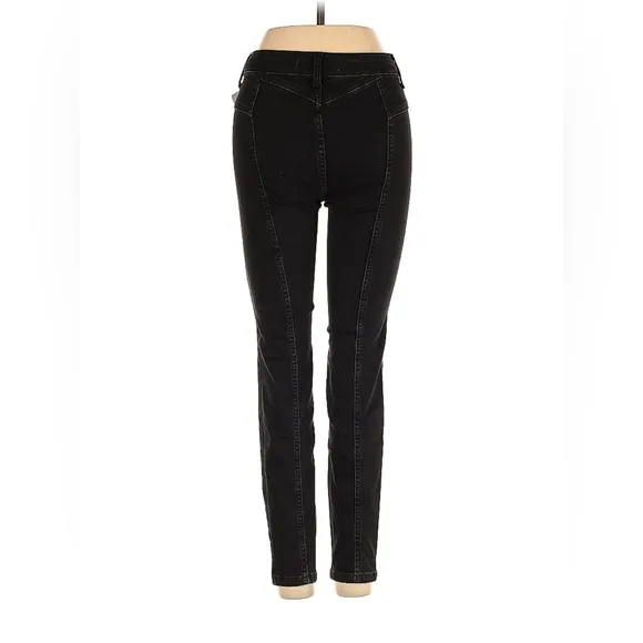 We The Free Mid Rise Slim Black Chevron Jean - Size 24 - NWT