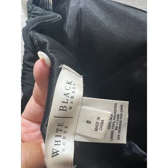 White House Black Market Black Classic Fit &amp; Flare Dress Size 0