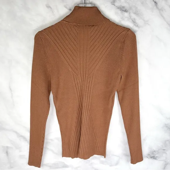 White House Black Market Stretchy Ribbed Knit Long Sleeve Turtleneck Sweater XL