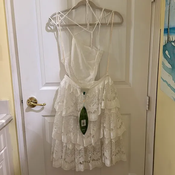 White Richelieu Midi Dress NWT Size S