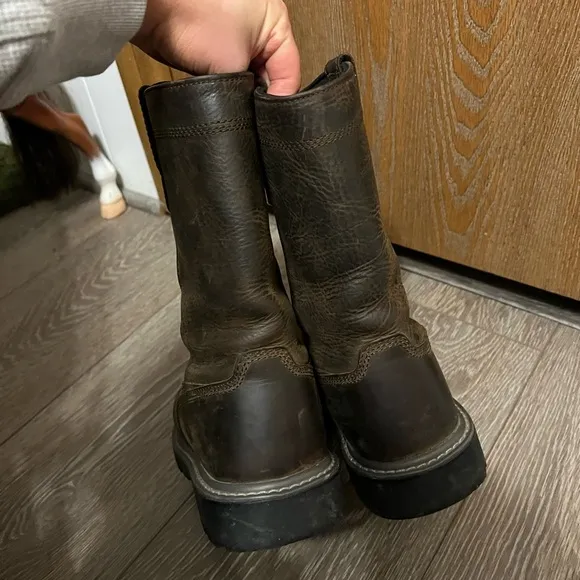 Wolverine Brown Leather Mid-Calf Boots