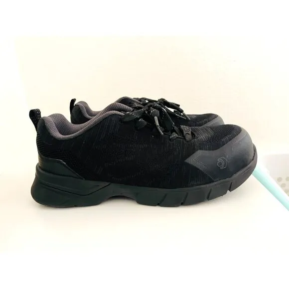 Wolverine Fletcher All Black Safety Toe Slip Resistant Mans Sz 7.5 W10578