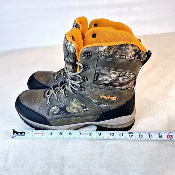 Wolverine Men's 600 Gram Camo Hunting Boots Size 12 EW 3M Thinsulate W20494 Wide