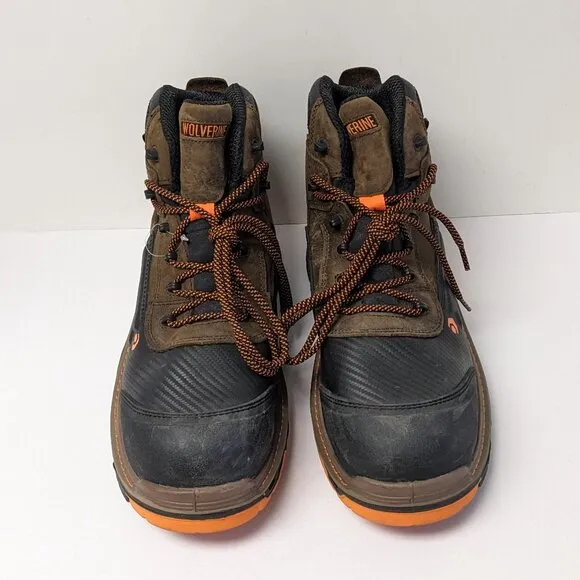 Wolverine Overpass Mid Composite Toe Work Boots, Brown, Men's 14 M