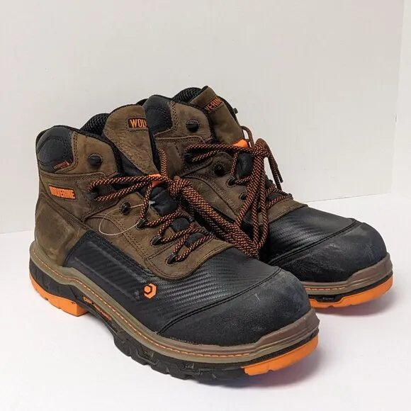 Wolverine Overpass Mid Composite Toe Work Boots, Brown, Men's 14 M
