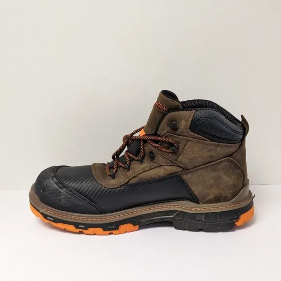 Wolverine Overpass Mid Composite Toe Work Boots, Brown, Men's 14 M
