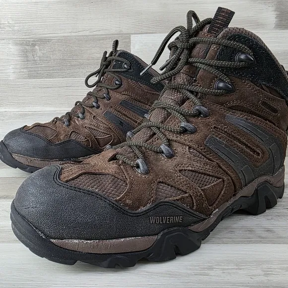 Wolverine Wilderness Brown Leather Laceup WP Hiking Boot Mens 11½EW