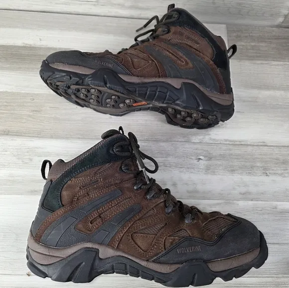 Wolverine Wilderness Brown Leather Laceup WP Hiking Boot Mens 11½EW
