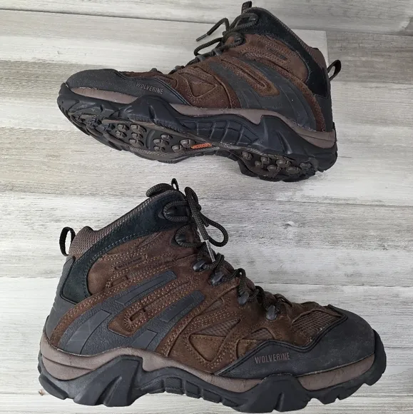 Wolverine Wilderness Brown Leather Laceup WP Hiking Boot Mens 11½EW