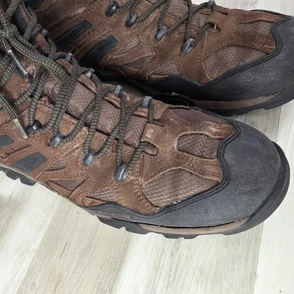 Wolverine Wilderness Brown Leather Laceup WP Hiking Boot Mens 11½EW