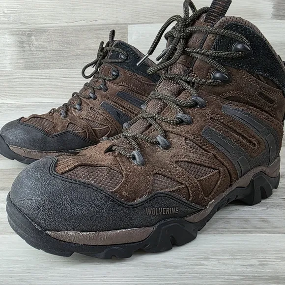 Wolverine Wilderness Brown Leather Laceup WP Hiking Boot Mens 11½EW