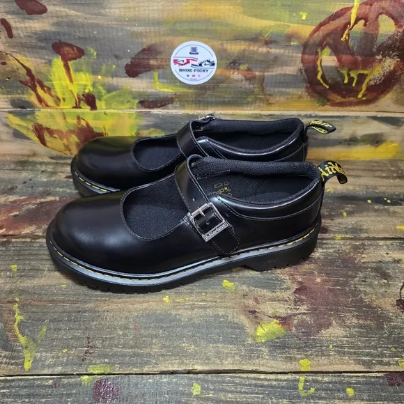 Women Dr Martens‎ Polley Women Slip resistant patent leather shoes sz 7 New