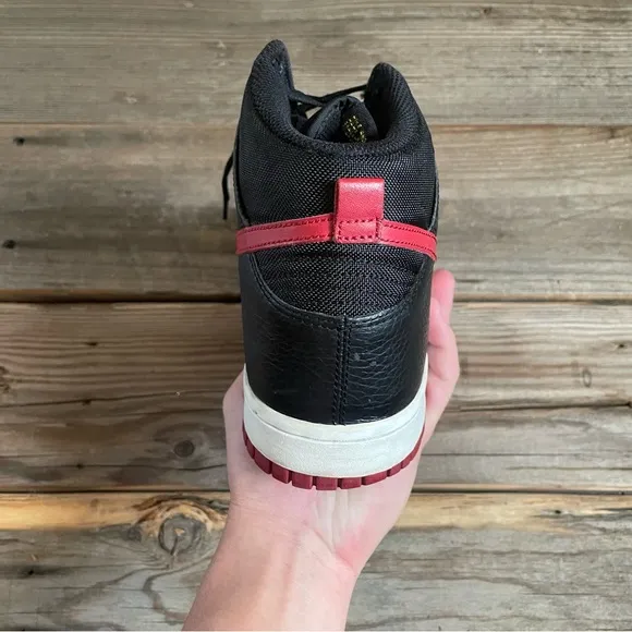 Women Size 11 / Size 9.5 Men Nike Dunk High Patent Toe Bred Shoes Sneakers