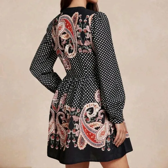 Women Slim Fit Deep V-Neck Short Dress