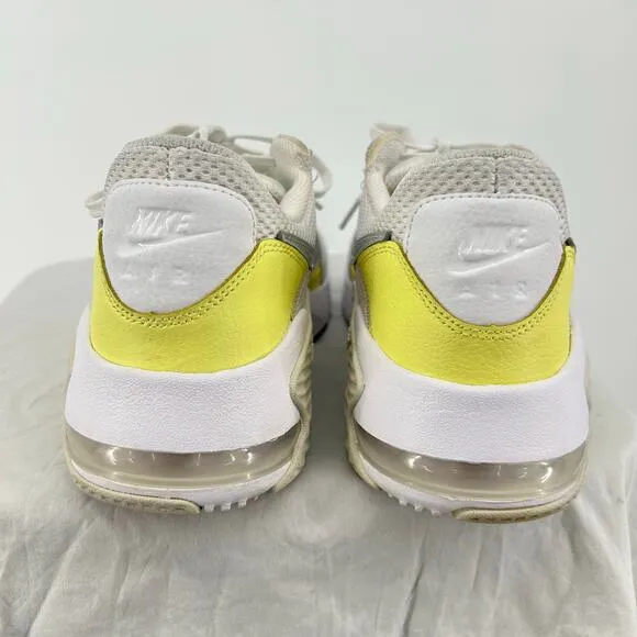 Women's 8.5 White/Platinum/Zitron Nike Air Max Excee Athletic Shoes CD5432-111