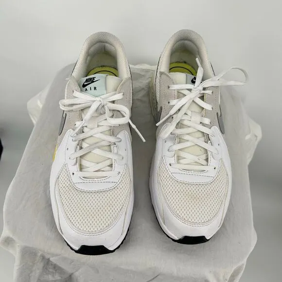 Women's 8.5 White/Platinum/Zitron Nike Air Max Excee Athletic Shoes CD5432-111