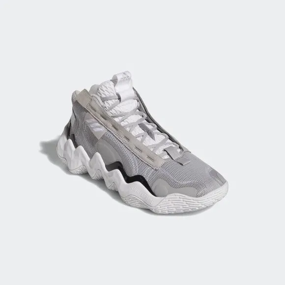 WOMEN'S adidas Exhibit B Mid Basketball Shoes Gray Black White GY8983