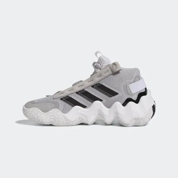 WOMEN'S adidas Exhibit B Mid Basketball Shoes Gray Black White GY8983