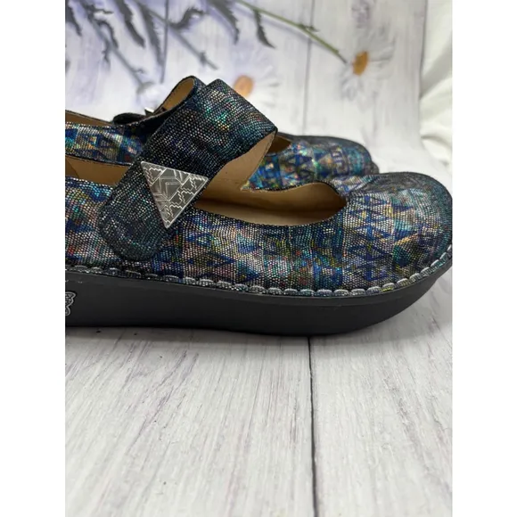 Women's Alegria Mary Janes Size 41 EU Blue Multi