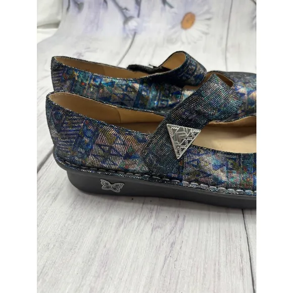 Women's Alegria Mary Janes Size 41 EU Blue Multi