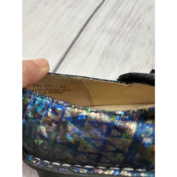 Women's Alegria Mary Janes Size 41 EU Blue Multi