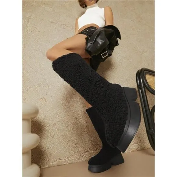 Women's Autumn/Winter Fashionable Faux  Mid-Calf Boots