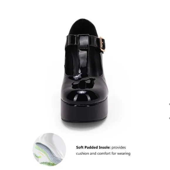 Women's Black Chunky Heel Shoes by MADDEN GIRL