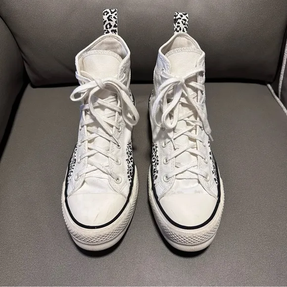 Womens Chuck Taylor All Star Lift Platform High Top 'Animalier' Leopard print
