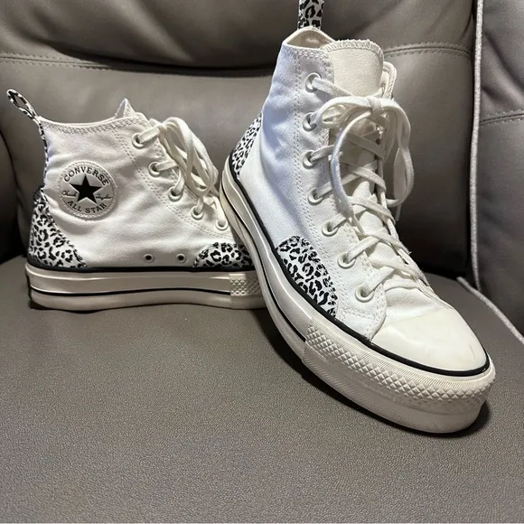 Womens Chuck Taylor All Star Lift Platform High Top 'Animalier' Leopard print