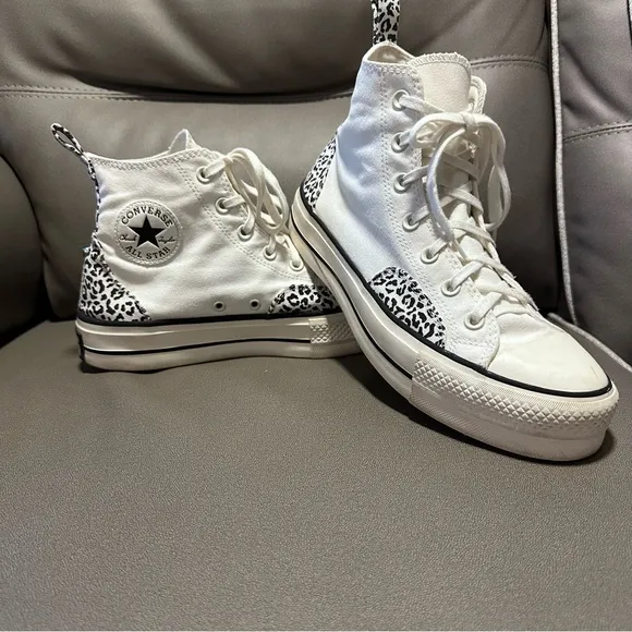 Womens Chuck Taylor All Star Lift Platform High Top 'Animalier' Leopard print