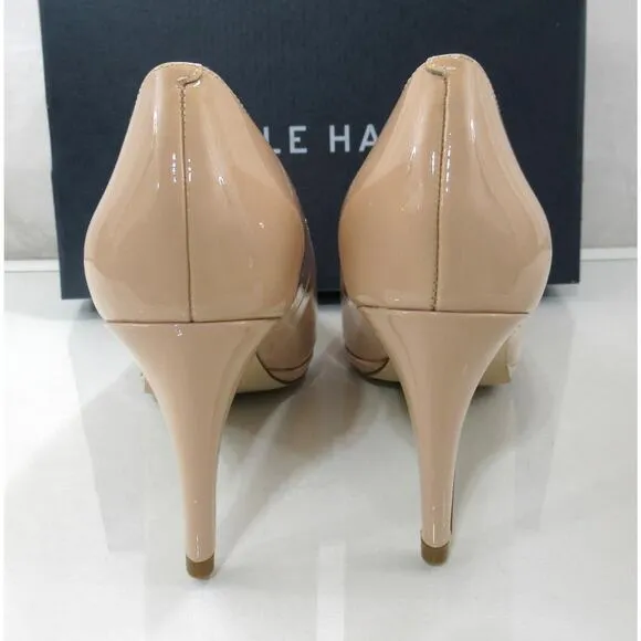 Women's Cole Haan Grand 360 Drado Peep toe Platform Pumps Heels Nude Size 7.5