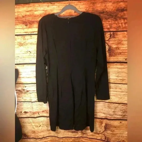 Women’s deep V embellished rhinestone dress with long sleeves