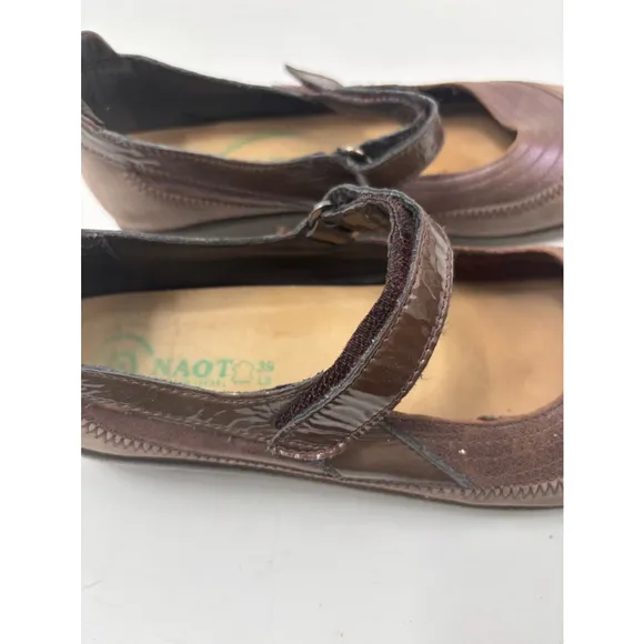 Women's Naot Mary Jane Shoes Size 39 (8.5-9) Brown Taupe