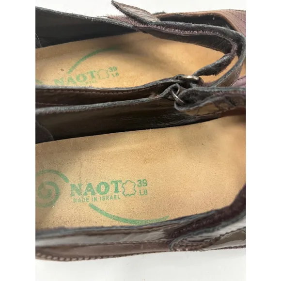 Women's Naot Mary Jane Shoes Size 39 (8.5-9) Brown Taupe