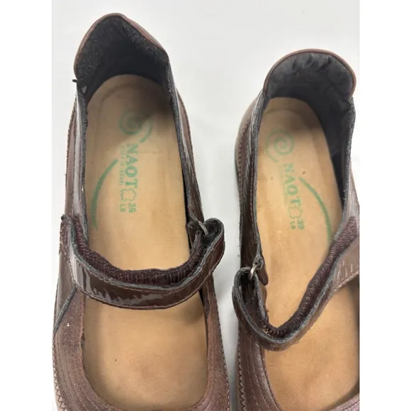Women's Naot Mary Jane Shoes Size 39 (8.5-9) Brown Taupe