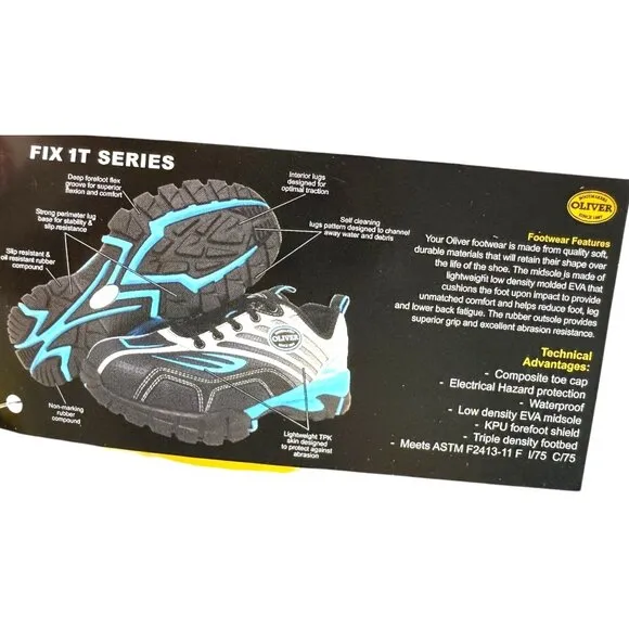 Women's Oliver FIXIT Series by Honeywell Composite Toe 8 Work‎ Shoes -NIB