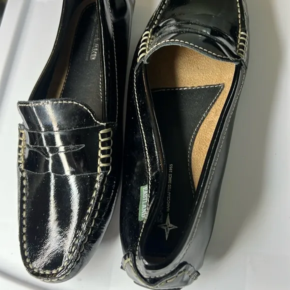 Women's Patricia Penny Loafer Driving Moc Black Patent 7.5, NEW