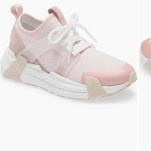 Women's Pink and White Sneakers