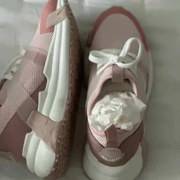 Women's Pink and White Sneakers