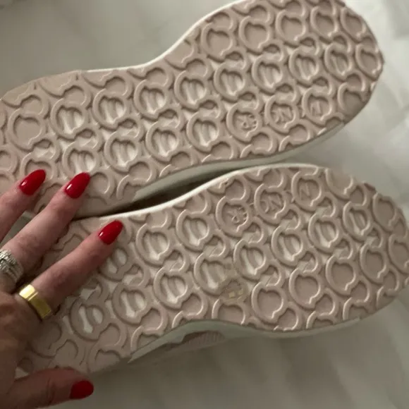 Women's Pink and White Sneakers