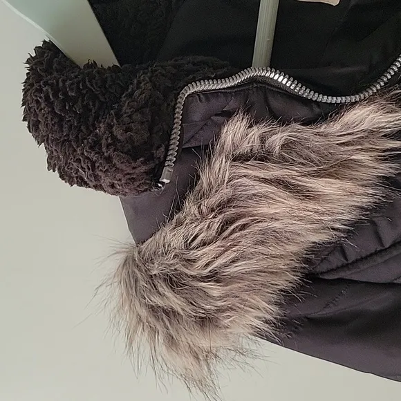 Women's Puffer Coat Marilyn &amp; Me Faux-fur trim front zipper closure