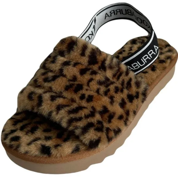 Women’s Slippers Size 7 Koolaburra FUZZ'N II CHEETAH Strappy Sandal